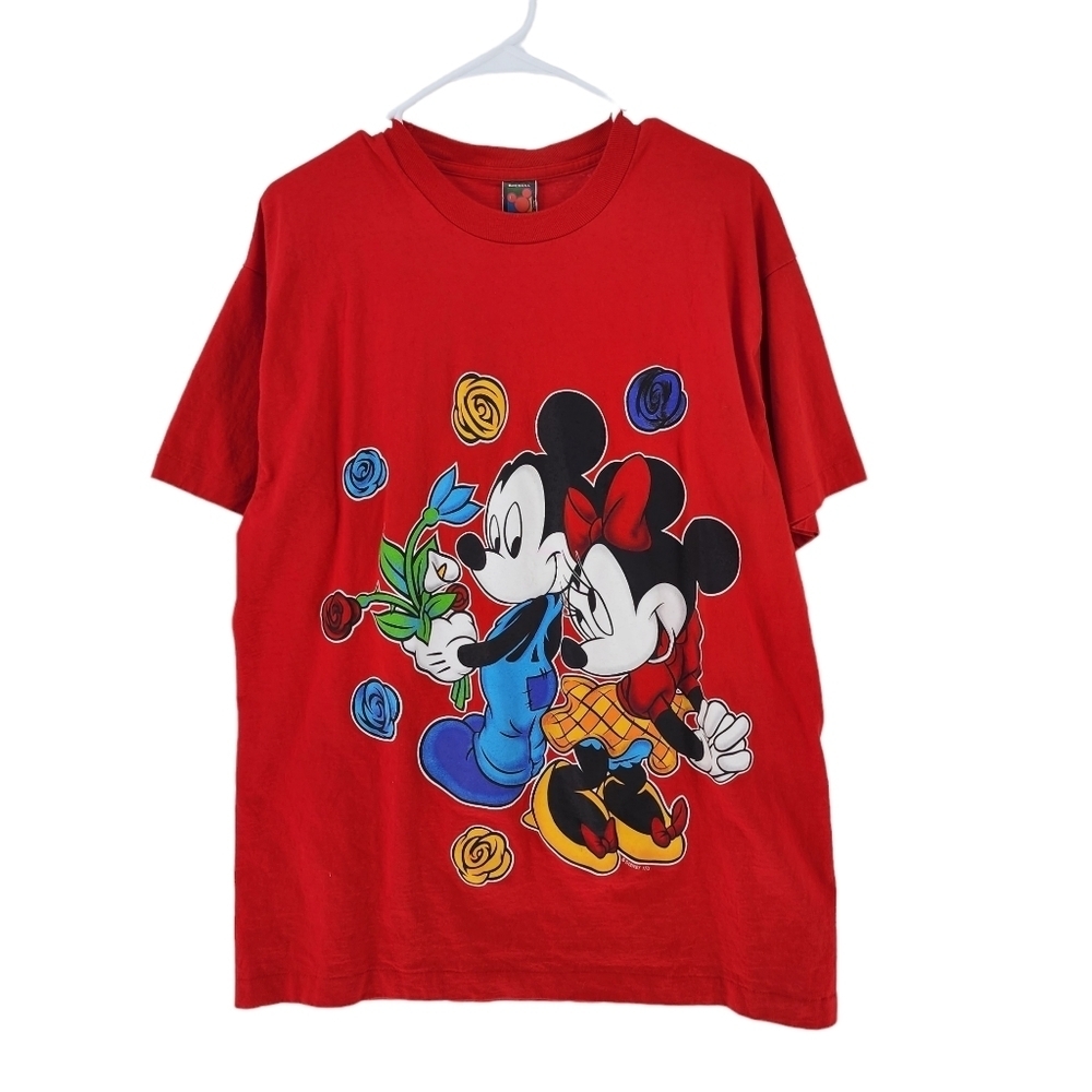 Vintage Disney 1773 Jerry Leigh Mickey & Minnie Graphic Short Sleeve T-Shirt